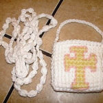 crochet patterns, free easter crochet patterns, free crochet religous easater pattern, crochet rosary pouch