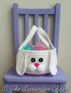 Easter basket, easter bunny basket, crochet basket pattern, free crochet, free crochet pattern, free crochet easter basket pattern