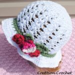 crochet hat, crochet easter hat, free crochet spring hat pattern, free crochet sun hat pattern