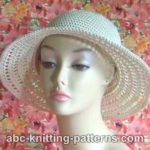 crochet summer hat, wide brim crochet hat pattern, free crochet hat pattern with thread, crochet wide brim summer beach hat
