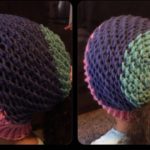 moss stitch messy bun hat, moss stitch crochet, messy bun hat, crochet messy bun hat pattern, free crochet bun hat pattern, free messy bun hat pattern, mos stitch messy bun hat free crochet pattern