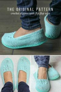 slippers with flip flop soles, crochet slippers, free crochet slippers pattern, 