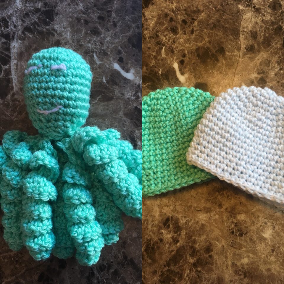 crochet for a cause, donate crochet baby hats hospitals, crochet for charity, crochet for charity patterns, crochet for preemies, crochet octopus for preemies