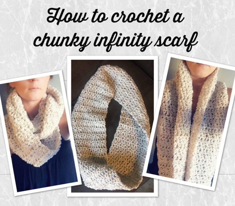 how to crochet a chunky infinity scarf with video tutorial - DIY From ...