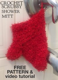 crochet, crochet scrubby pattern, scrubby shower mitt, shower mitt pattern, exfoliating shower mitt, diy shower accessories, diy shower mitt, how to make a shower mitt