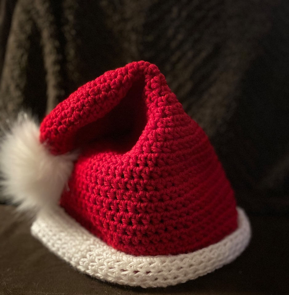 crochet Christmas patterns, crochet santa hat