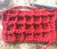 crochet waffle stitch, how to crochet a waffle stitch,