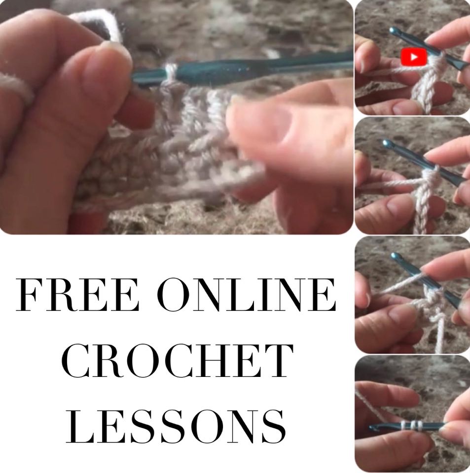 free crochet, free online crochet lessons, how to crochet, crochet video tutorial, how to crochet, crochet for beginners