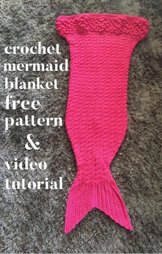 MERMAID tail blanket - step by step tutorial 