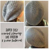 crochet hat, easy crochet beanie, crochet slouchy hat, crochet slouchy beanie, crochet tam