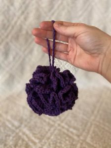 shower loofah, diy loofah, how to crochet a shower loofah