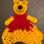 winnie the pooh, crochet winnie the pooh, winnie the pooh lovey, crochet winnie the pooh pattern, crochet winnie the pooh lovey pattern