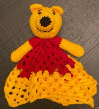 winnie the pooh, crochet winnie the pooh, winnie the pooh lovey, crochet winnie the pooh pattern, crochet winnie the pooh lovey pattern