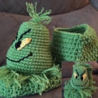 grinch, crochet grinch, the grinch, slippers, crochet slippers, crochet grinch slippers