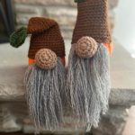 gnomes, pumpkins, fall decor, halloween decor, pumpkin gnomes, crochet gnomes, crochet gnome pattern, ravelry pattern, etsy pattern