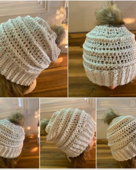 crochet hat, free crochet hat pattern, crochet beanie pattern, crochet slouchy hat pattern, free crochet hat pattern, beginner friendly pattern