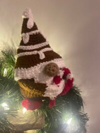 crochet, crochet gnome, gingerbread gnome, crochet gingerbread, Christmas decor, crochet Christmas pattern, Christmas decoration crochet, crochet gift idea, crochet Christmas