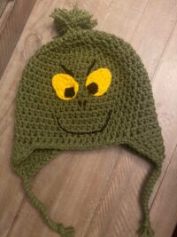 crochet, crochet hat, crochet grinch hat, grinch hat, grinch, Christmas crochet patterns, the grinch who stole Christmas