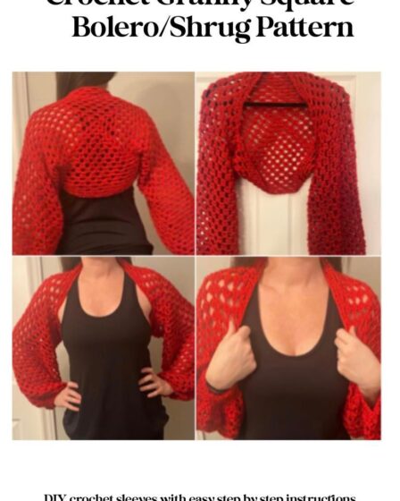 crochet sleeves, crochet bolero, crochet sweater, granny square sweater, crochet granny square pattern