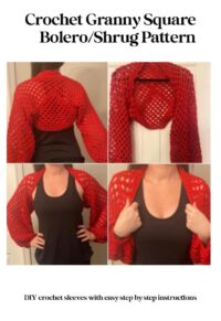 crochet sleeves, crochet bolero, crochet sweater, granny square sweater, crochet granny square pattern