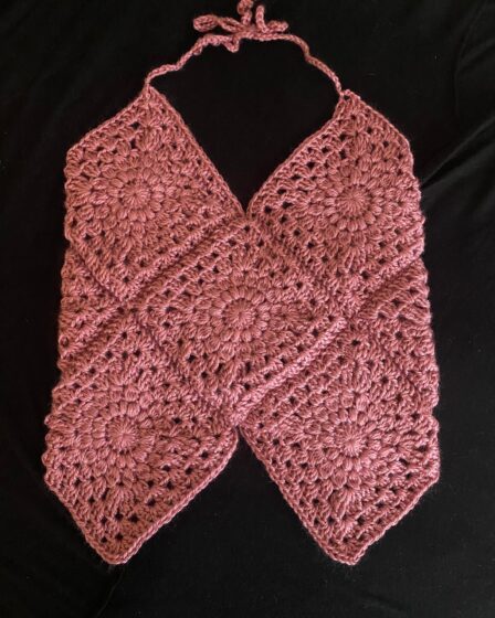 crochet top, halter top, crochet halter top