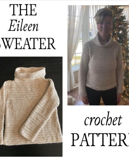 sweater pattern, crochet sweater pattern, how to crochet a sweater, turtle neck crochet sweater pattern, easy crochet sweater, beginner sweater crochet pattern, beginner friendly crochet patterns, ravelry patterns, etsy patterns,