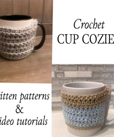 crochet cup cozy, cup cozy pattern, crochet mug cozy, crochet mug cozy pattern