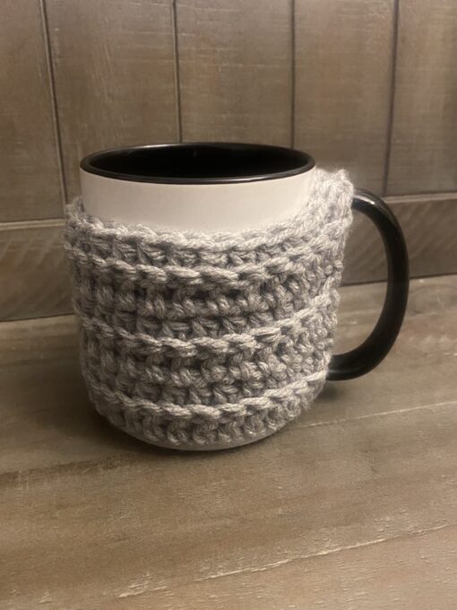 mug cozy, cup cozy, crochet cup cozy pattern, mothers day gift, fathers day gift, stocking stuffers, house warming gift, bridal shower gifts