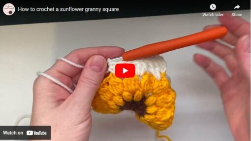 Sunflower Granny Square Cardigan Pattern - DIY From Home Crochet
