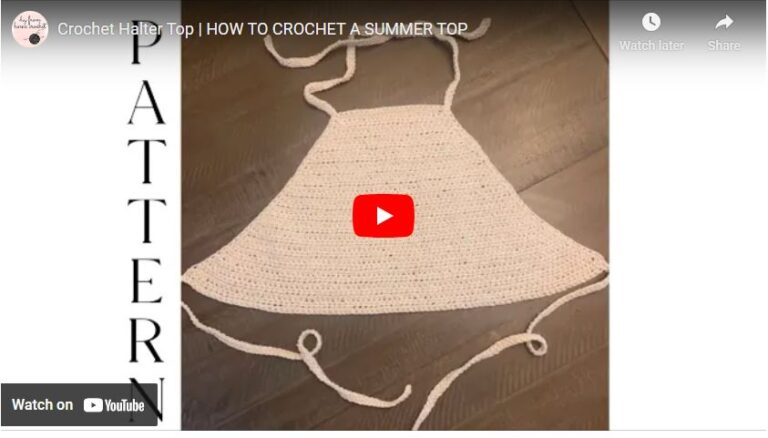 Crop Top Halter Top Crochet Pattern DIY From Home Crochet