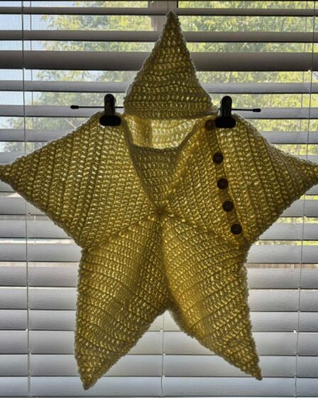 crochet, crochet star, crochet sleep sack, crochet star baby sleep sack, crochet romper, crochet star jumper, crochet star romper