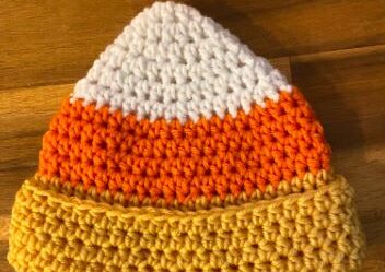 candy corn, crochet beanie, halloween hat, baby halloween costume, crochet baby hat, baby halloween hat, crochet baby hat, candy corn hat, crochet candy corn hat