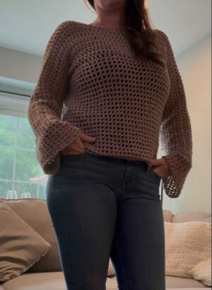 CROCHET, CROCHET SWEATER PATTERN, HOW TO CROCHET A SWEATER, easy crochet sweater pattern, crochet mesh sweater,