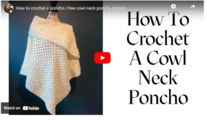 how to crochet a poncho, granny square poncho pattern