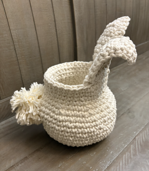 crochet bunny, crochet bunny basket pattern easy for beginners, how to crochet a bunny basket for beginners